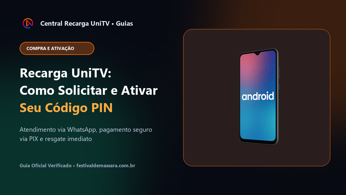 Tutorial de como solicitar uma recarga UniTV pelo WhatsApp